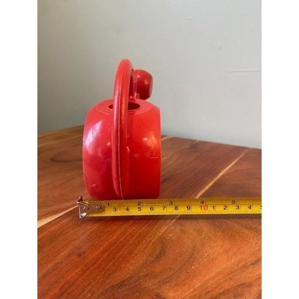 Vintage Watering Can Toy Mob Superjouet Red Plastic Made in France Frog Flower